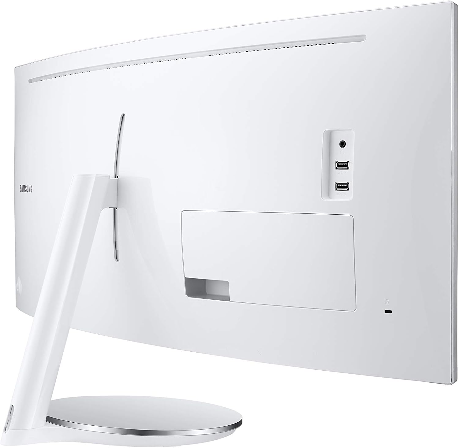 SAMSUNG 34” ViewFinity CJ79 Series Ultrawide QHD (3440x1440) Computer Monitor, 100Hz, Thunderbolt 3 Daisy Chain, QLED, HDMI, USB Hub, Height Adjustable Stand, LC34J791WTNXZA, White