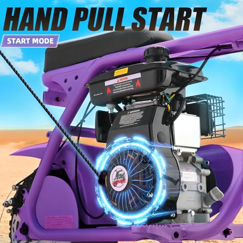 Mini Bike, Gas Dirt Bike, Minibike, Gas Powered Mini Bikes for Adults, 99cc-4 Stroke Pit Bike with Led Light, Min Dirtbike, Motorcycle Max Load 200 Lbs, Max Speed 28 Mph, Age13+