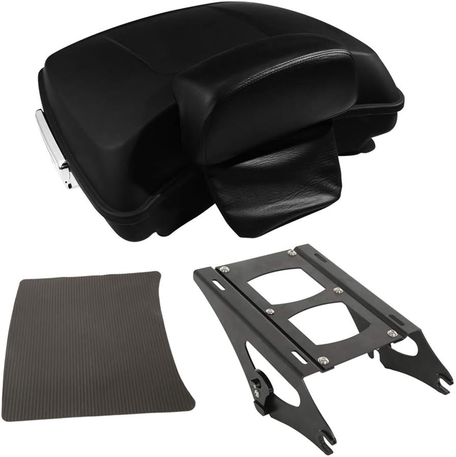 TCT-MT Razor Tour Pak Pack Trunk &Backrest Pad Fit For Harley 2014-2020 Electra Glide FLHT, Road King FLHR, Street Glide FLHX Special FLHXS, CVO Limited FLHTKSE; Road Glide FLTRX 2015-2020 Vivid Black
