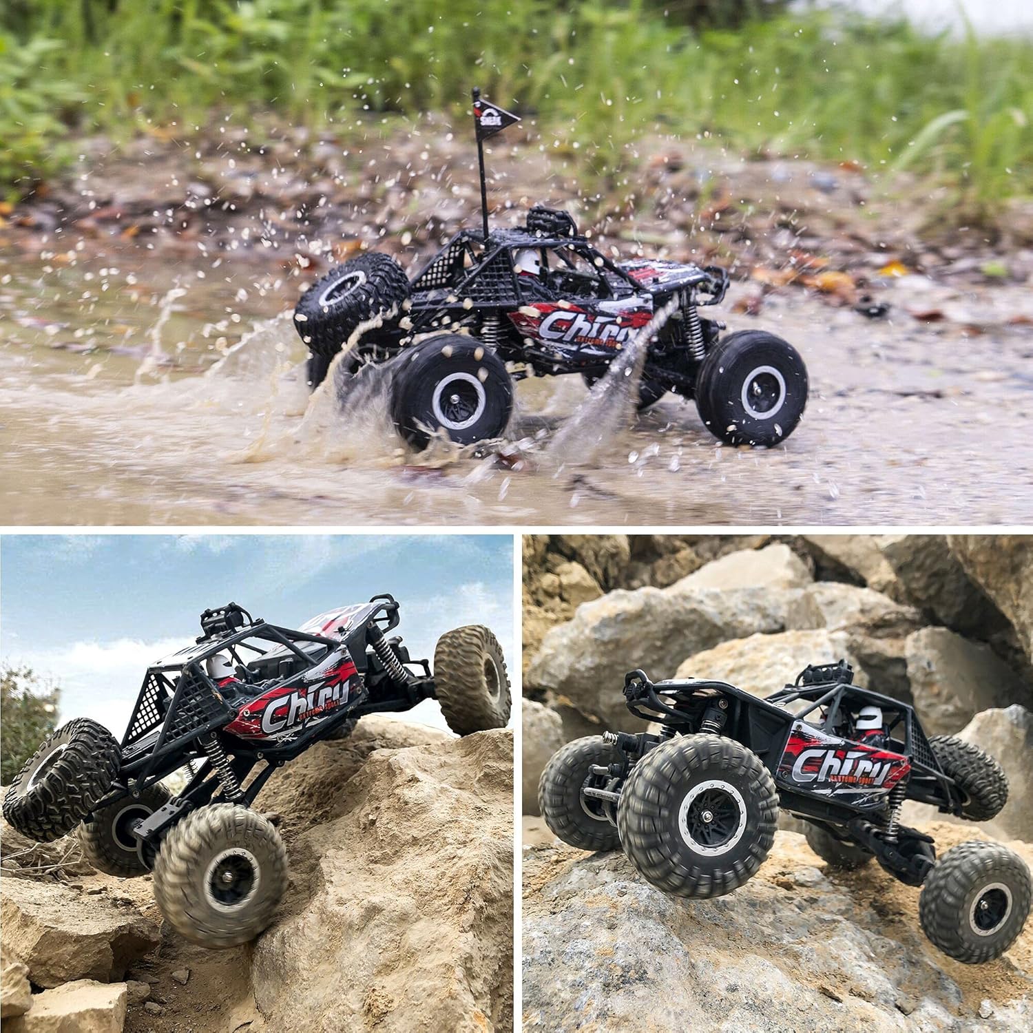 MIEBELY Rock Crawler �C RC Rock Crawler 4x4 �C Remote Control Car for Adults and Children �C High Speed and Rock Climbing RC Crawler �C 1:16 Scale High Speed Climbing Car �C 75 Degrees Climbing Angle