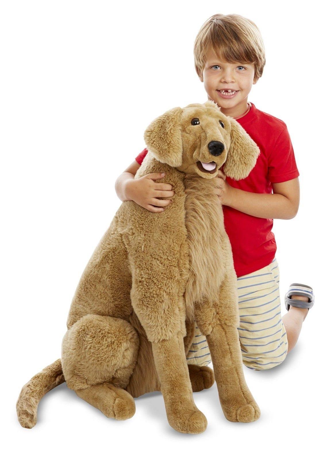 Melissa u0026 Doug Giant Golden Retriever - Lifelike Stuffed Animal Dog (Over 2 Feet Tall)
