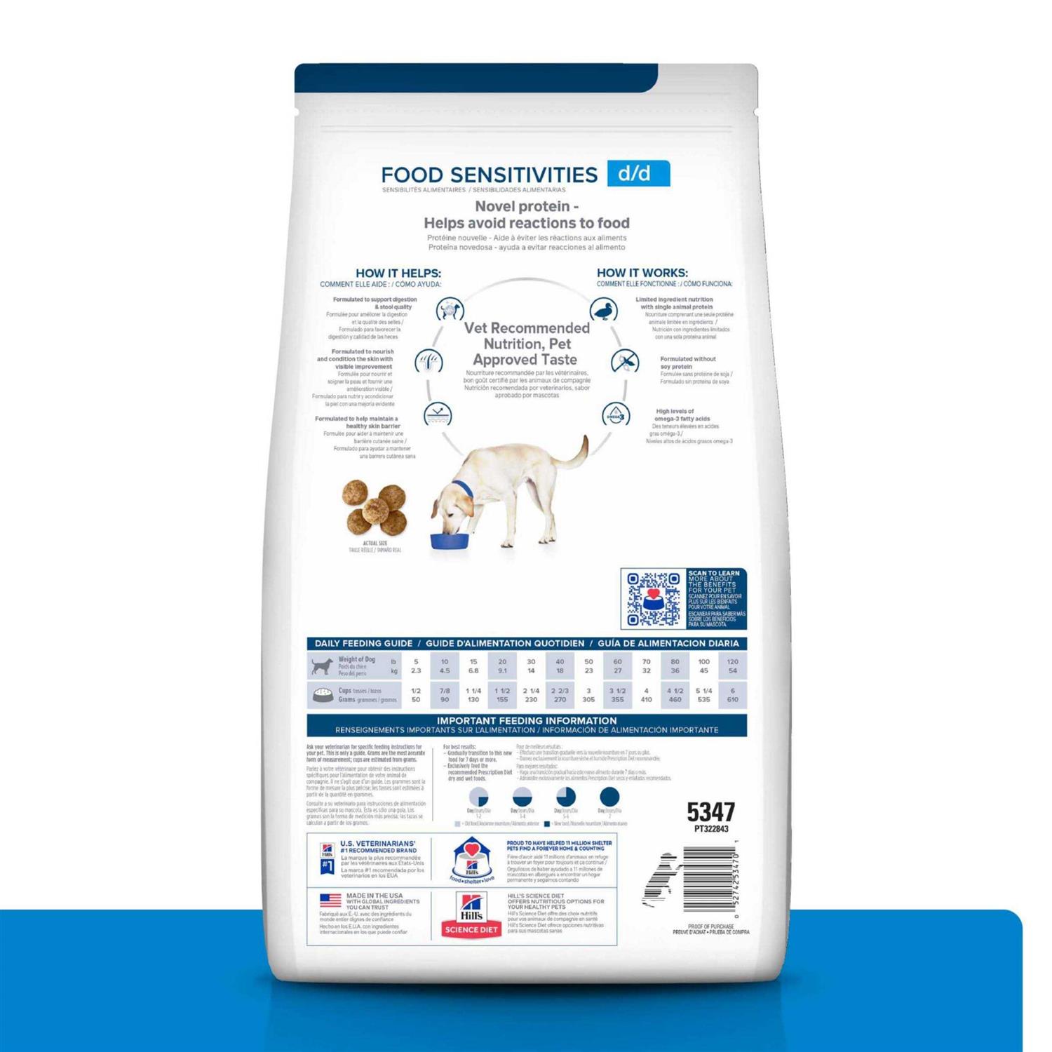 Hill's Prescription Diet d/d Potato &amp; Duck Dry Dog Food - Pet Supplies online store