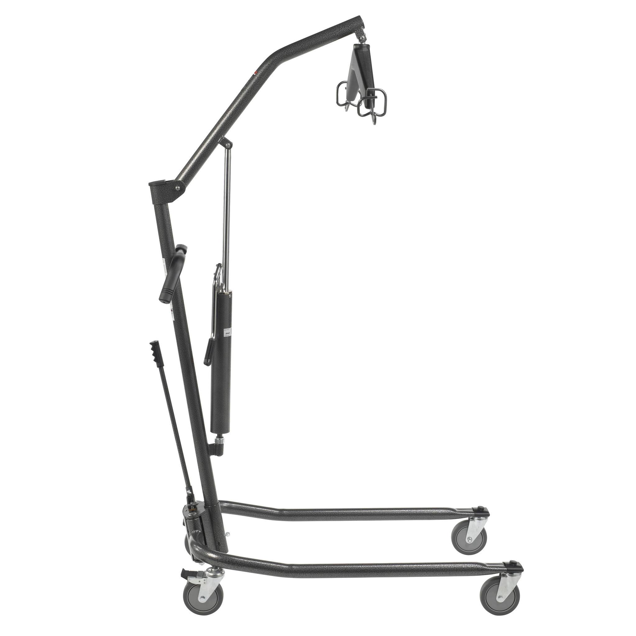 Hydraulic Patient Lift with Six Point Cradle, 5x22 Casters, Silver Vein