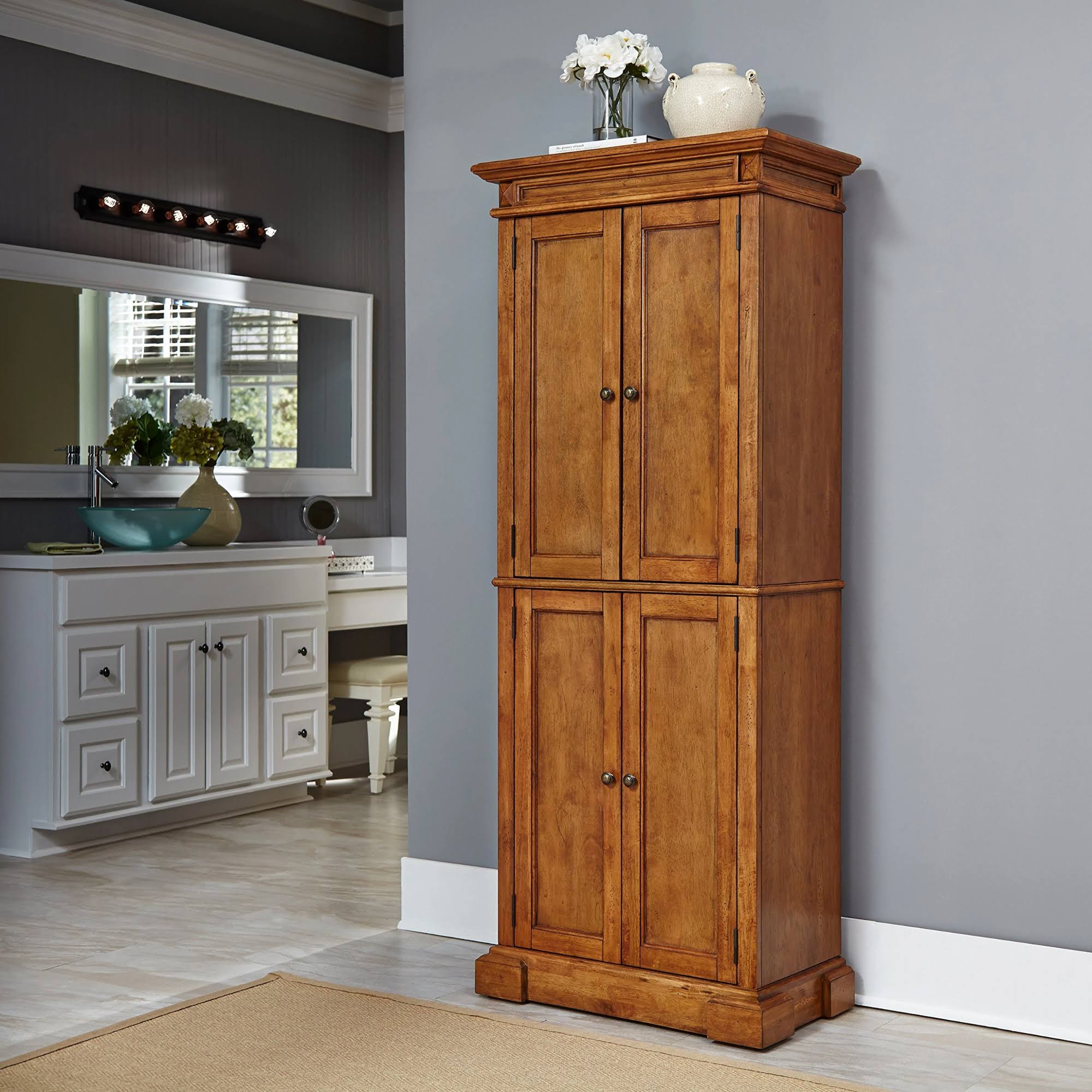 Americana Distressed Oak Pantry by Home Styles