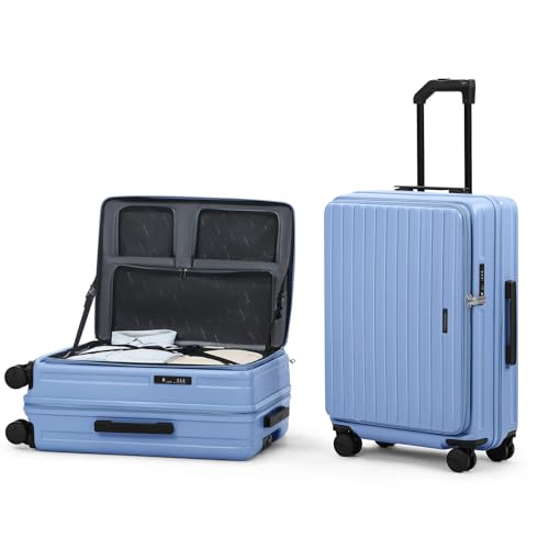ROAMING Grace Expandable Carry On Luggage Airline Approved, 20 Inch Hardside Carry On Suitcase with Wheels, Travel Harshell Spinner Small Luggage with Tsa Lock, Jade cyan, 20-Inch Carry-On