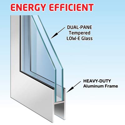 Power Pet Electronic Dog Door - High Tech Pet Electronic Pet Doors - Fully Automatic Sliding e-Glass Electronic Dog Doors - Large Pets up to 100 lbs - Tall 92-3/4 - 96 Patio Doors - PX2-SEGT