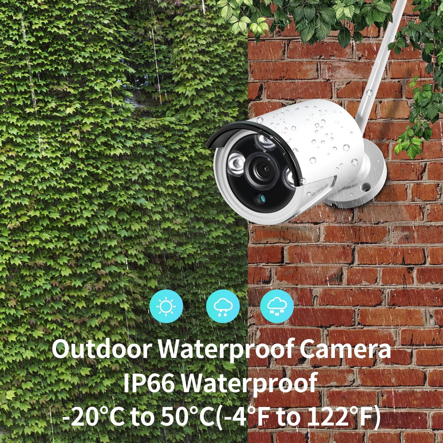 HeimVision HM241 1080p Wireless Security Camera System, 8CH NVR 4pcs
