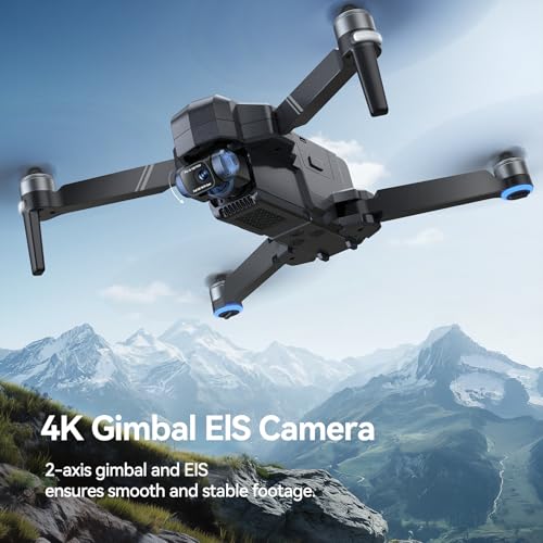Ruko F11GIM2 Drones with Gimbal+EIS 4K Camera for Adults, 96 Min Long Flight Time 16404ft Long Range FPV, Auto Return Home with GPS, Level 6 Wind Resistance, Foldable Quadcopter