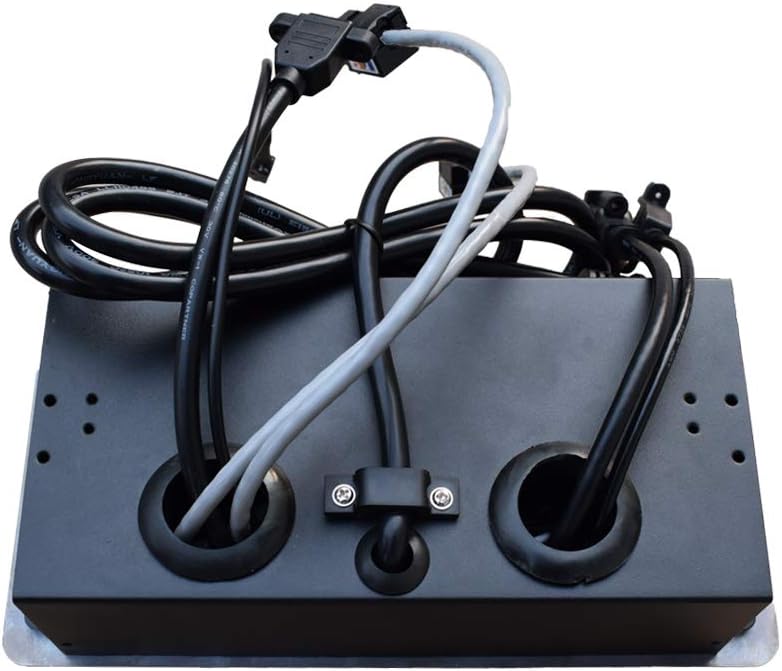 Table Pop up Power Date Center Connection Box with Outlet Network HDMI for Conference desk Pack of 2