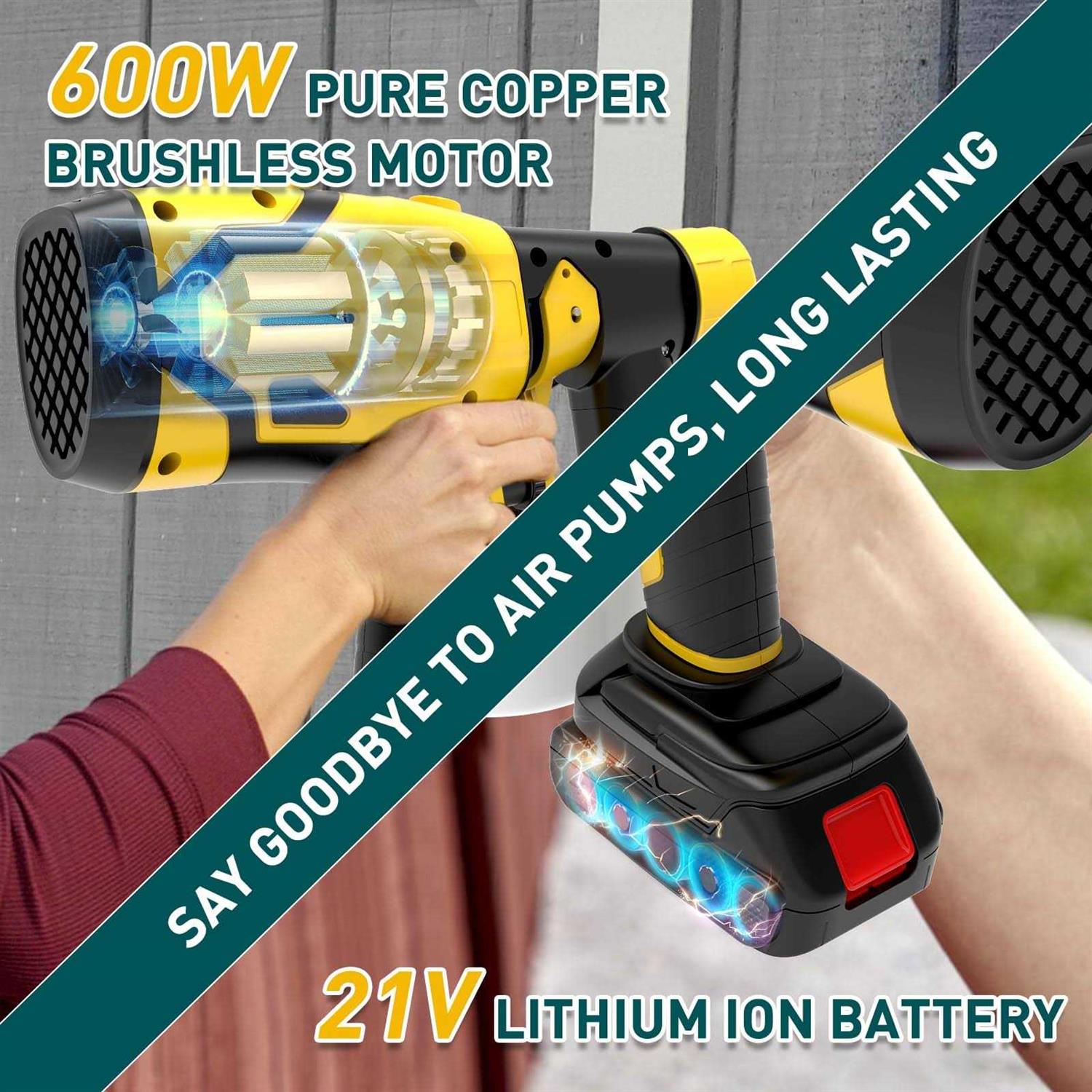 Cordless Paint Sprayer 21V Battery Powered Paint Sprayer 2000mAh Electric Paint Spray Gun with 3 Patterns &amp; 5 Copper Nozzle - Shop Hardware Tools Online Store