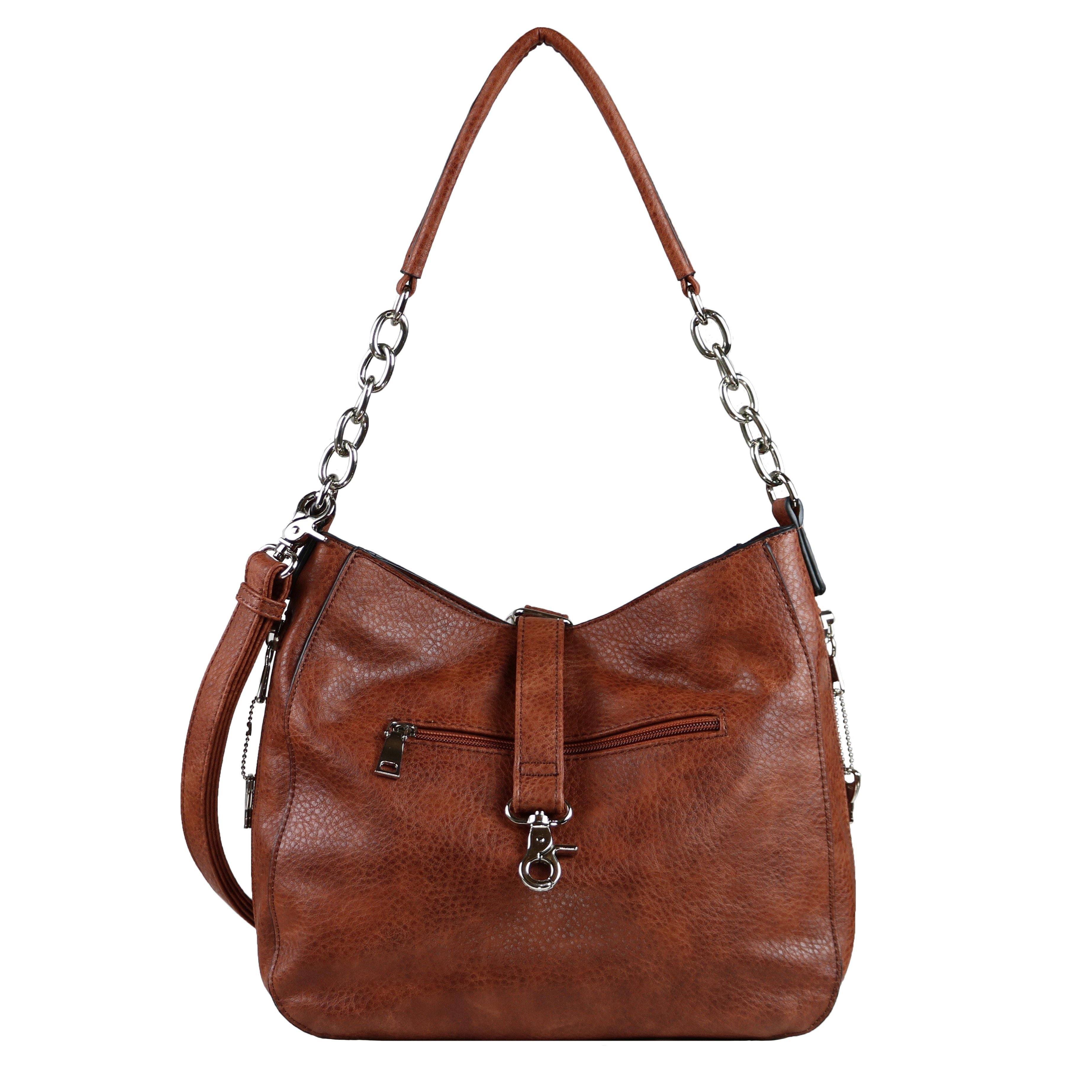 Concealed Carry Ashley Chain Hobo by Lady Conceal Cinnamon