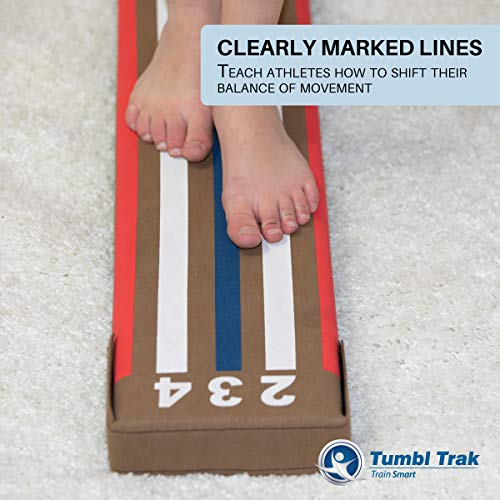 Tumbl Trak 8 Ft Laser Balance Beam with Solid Wood Core Gymnastics Low Balance Training Beam