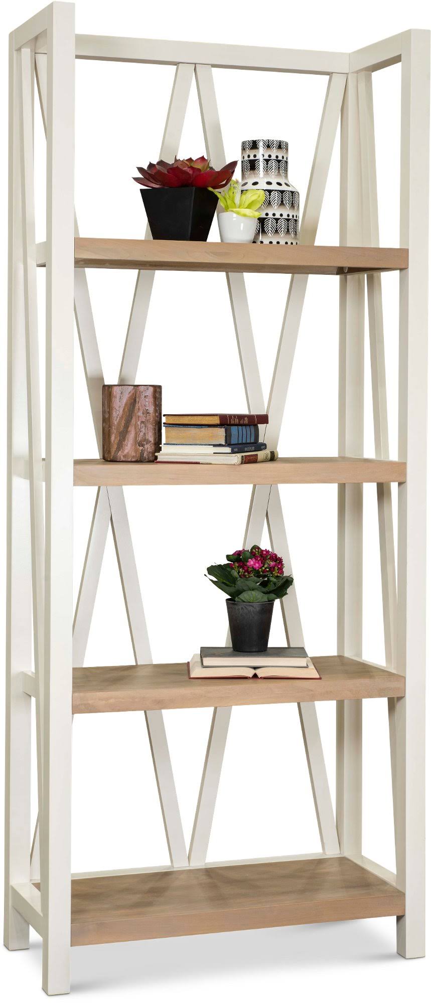 Parker House Americana Modern Etagere Bookcase in Cotton