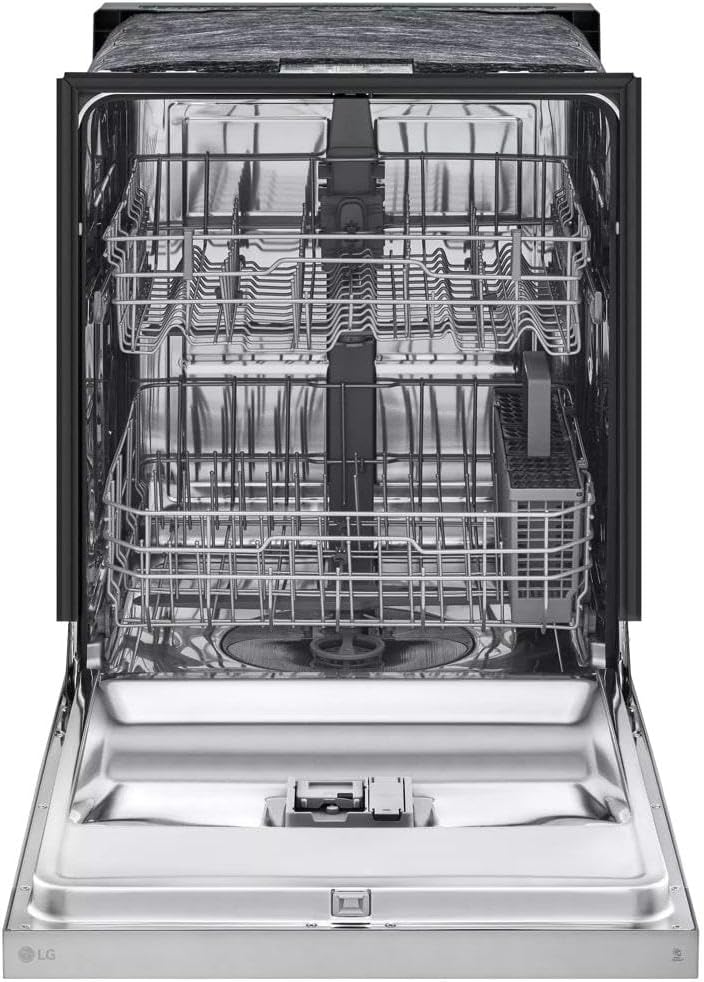 LG 24-Inch Front Control Dishwasher with SenseClean in Stainless Steel - LDFC2423V