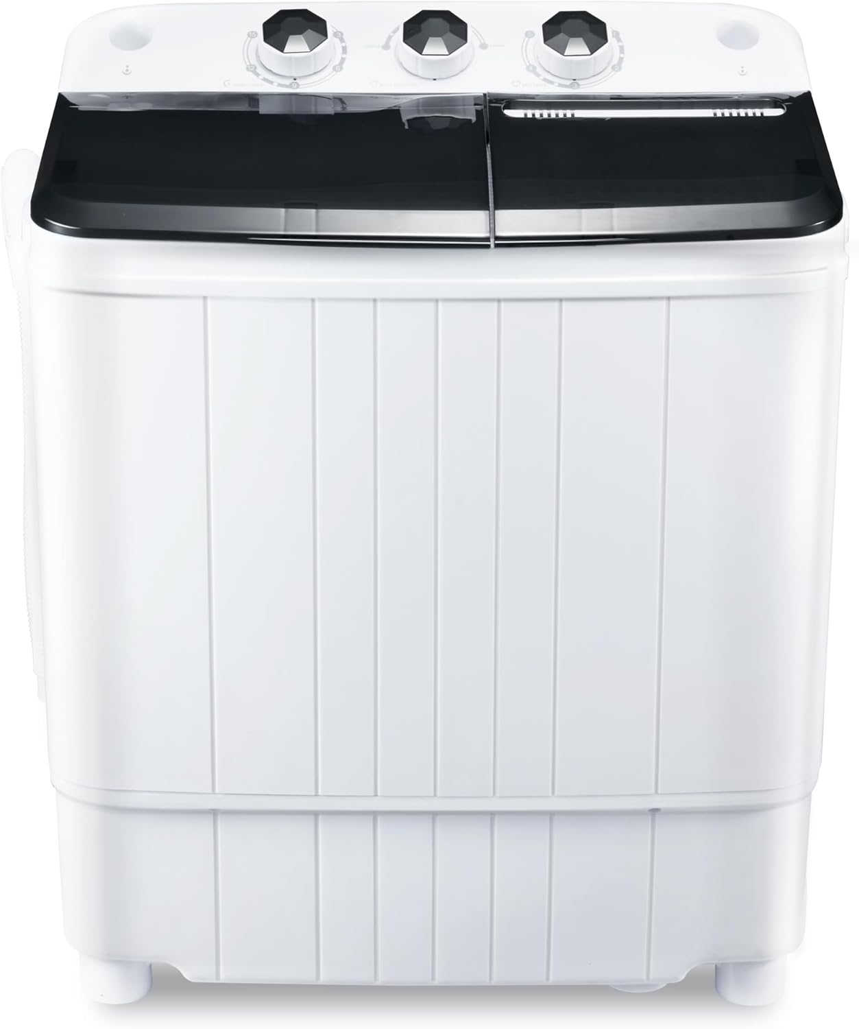 Portable washers 17.6lbs Compact Washing Machine and Spinner Twin Tub Washer and Dryers for Home Apartment Dorms,Black