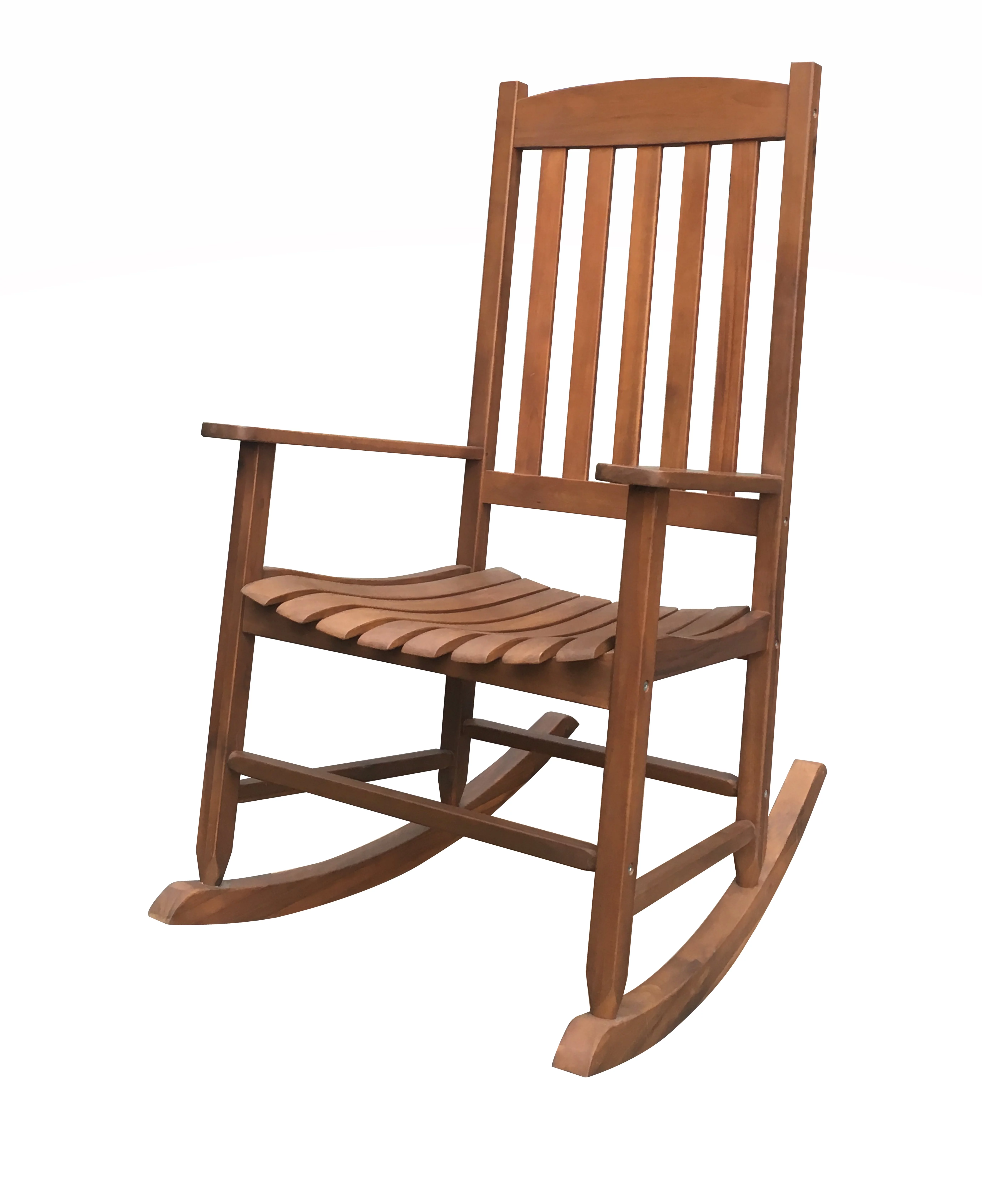 Mainstays Outdoor Wood Porch Rocking Chair, White Color, Weather Resistant Finish
