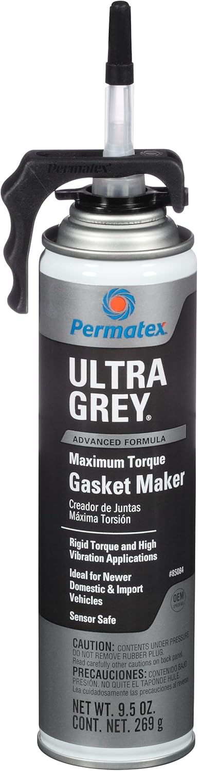 Permatex 82195-6PK Ultra Grey Rigid High-Torque RTV Silicone Gasket Maker - 13 oz., (Pack of 6)