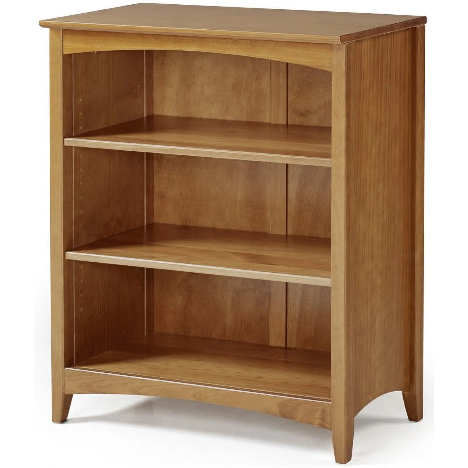 Pemberly Row 36" Shaker Style Solid Wood Bookcase in Cherry Finish