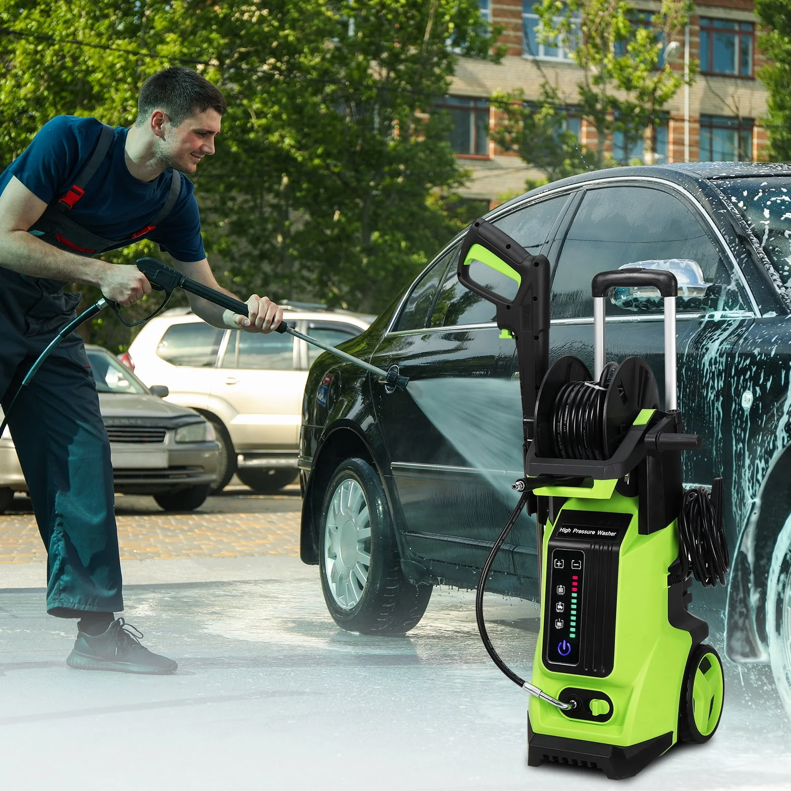 Ktaxon Adjustable High Pressure Washer, 3500PSI 2.6GPM Electric Power Washer Cleaner