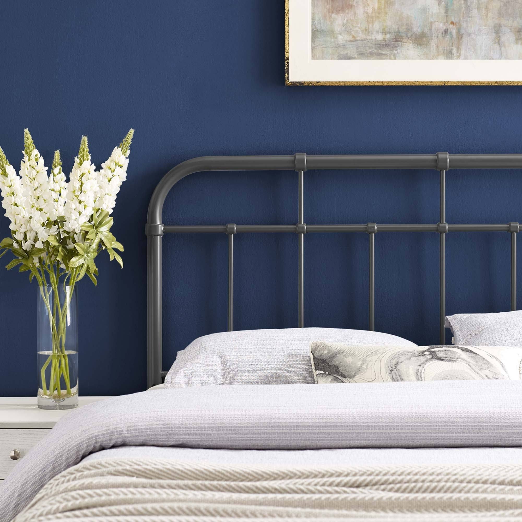 Modway Alessia King Metal Headboard - Gray