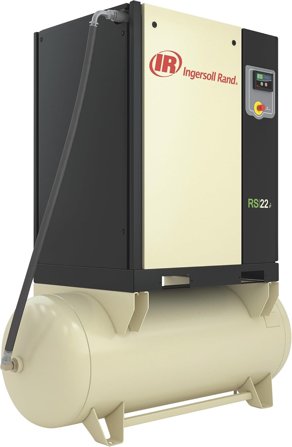 Ingersoll Rand Next Generation R-Series Oil-Flooded Rotary Screw Air Compressor, 30 HP, 460 Volt, 3 Phase, 120 Gallon Horizontal, Model# RS22i-A145