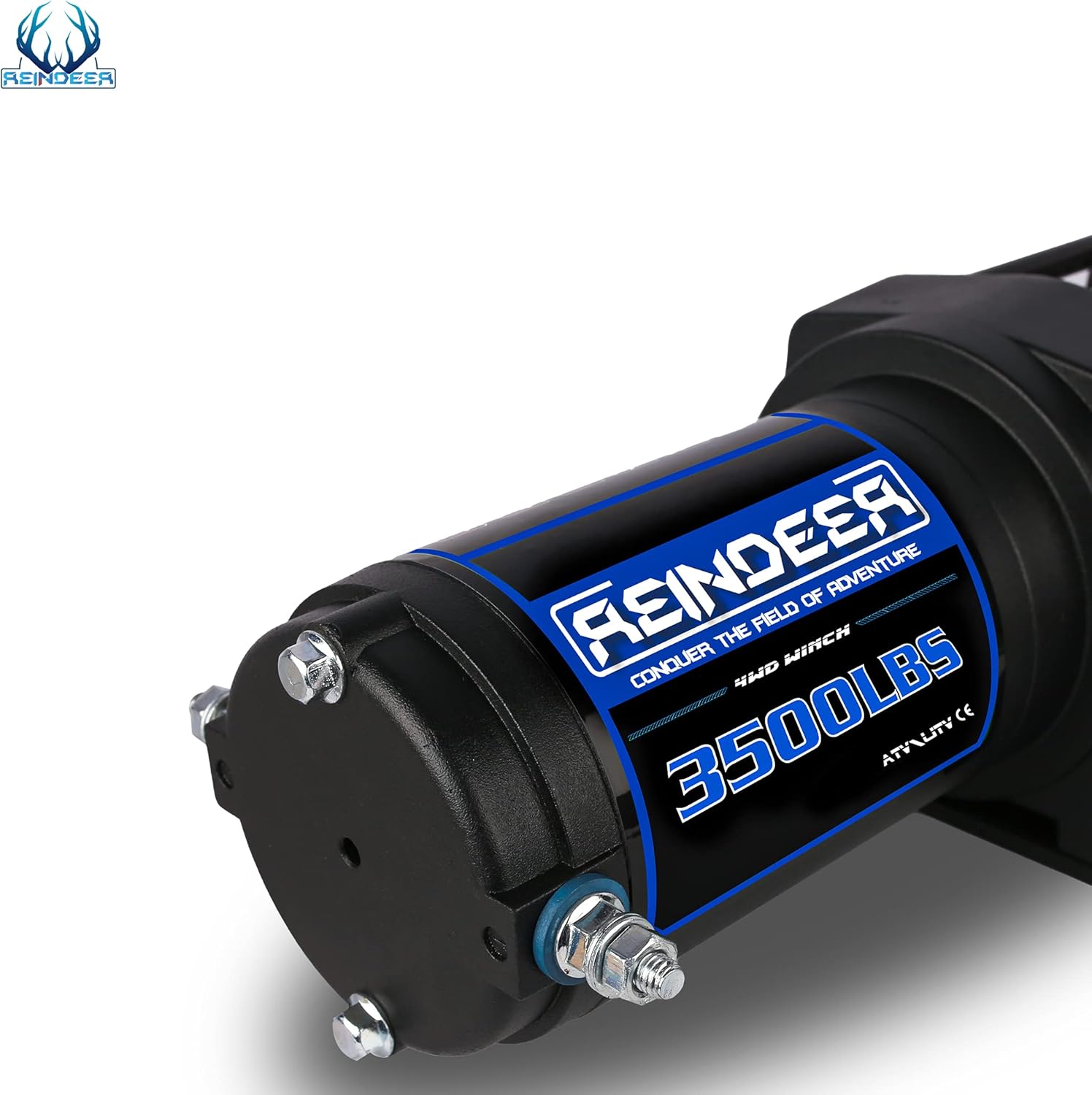 REINDEER New 12V Winch 3500 lb Load Capacity Electric Winch Kit Synthetic Rope with Hawse Fairlead Waterproof IP67 with Wireless Remotes