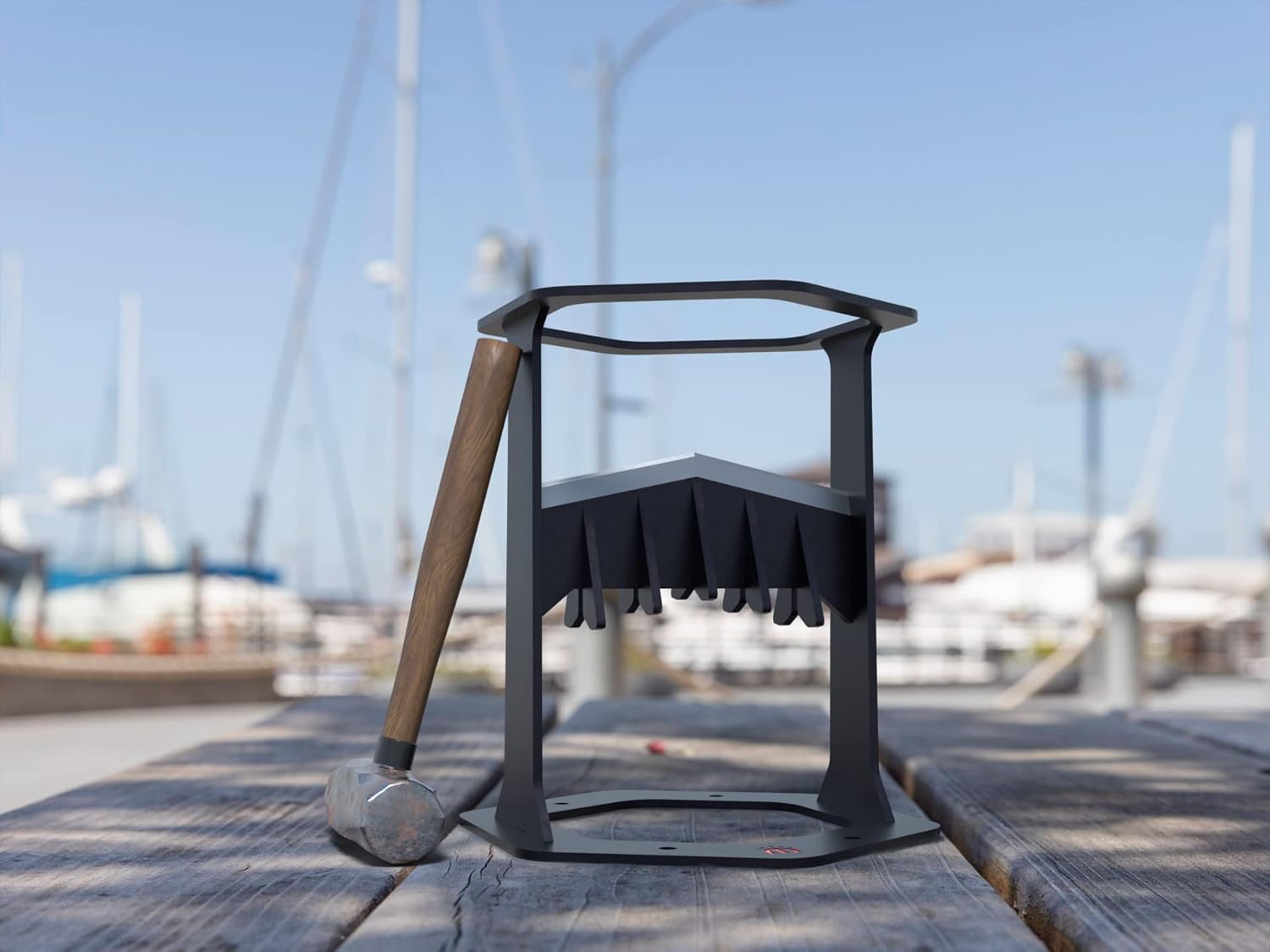 MEEPOCAN Heavy Duty Log Splitter, 【2022 Upgraded】 XL Manual Wood Splitter with Quenching Hardened Sharp Blade for Hardwood, Kindling Splitter, Wood Splitting Wedge