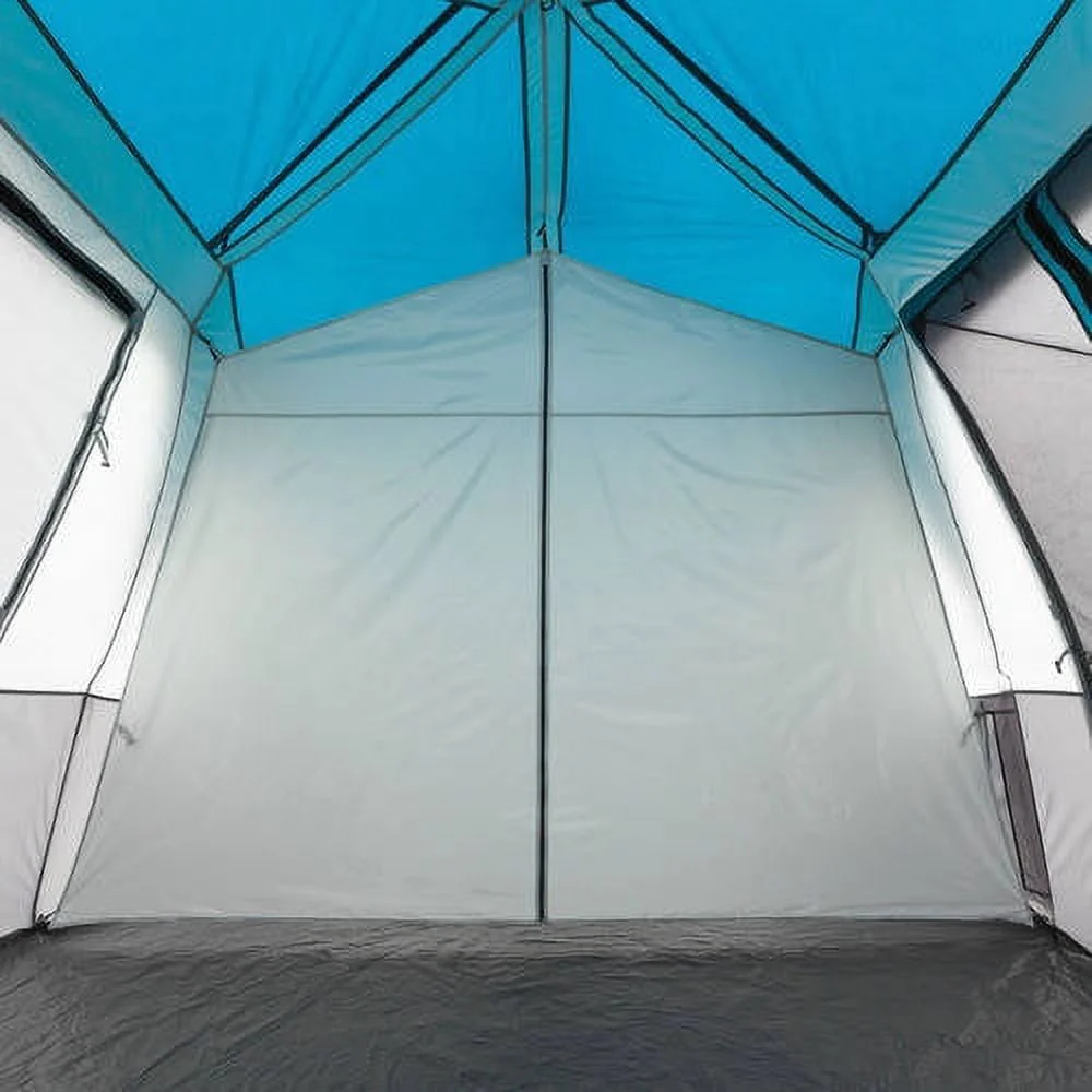 Ozark Trail 20' x 10' Instant Cabin Tent in Gray and Teal, Sleeps 12