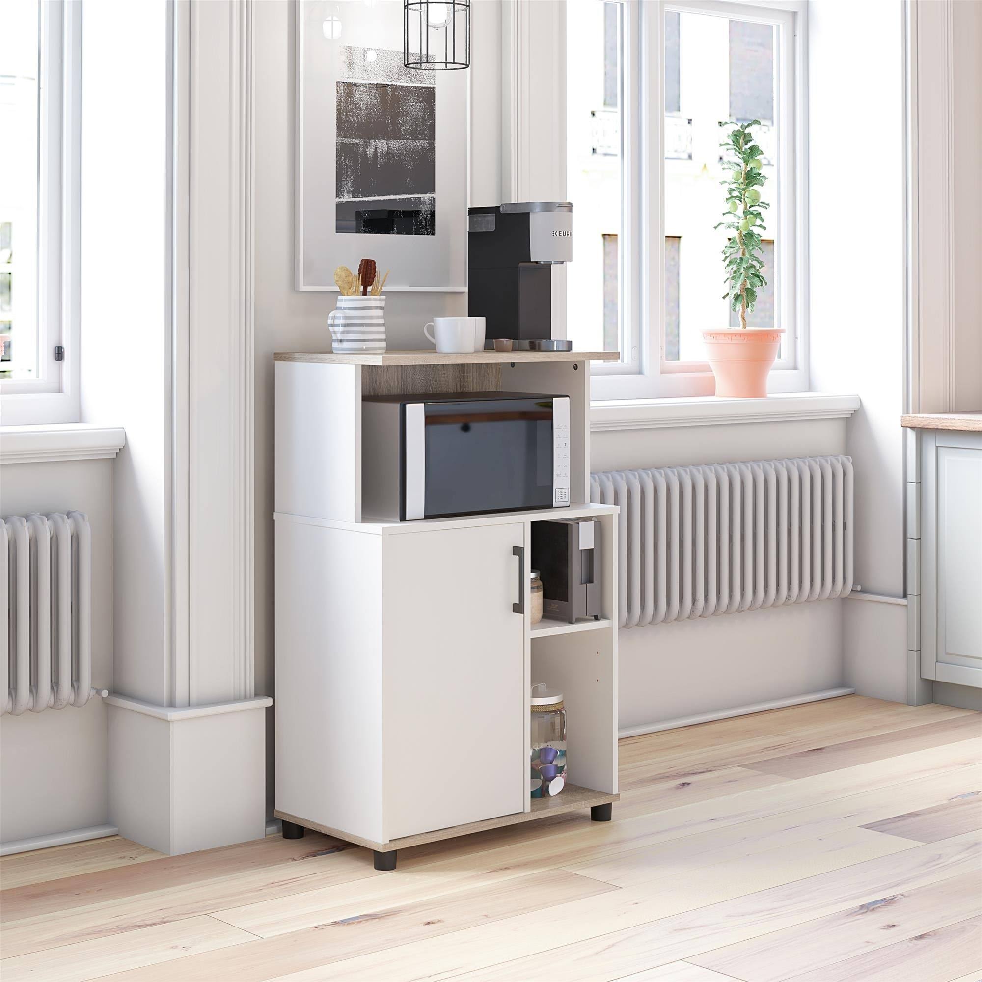 Avenue Greene Wellington Microwave Stand - White - Microwave Cart