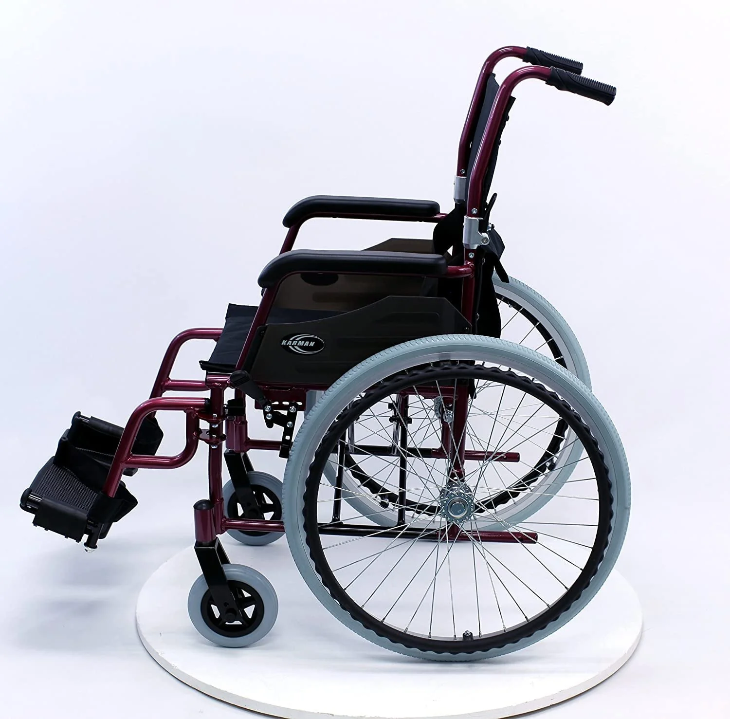 Karman LT-980 24 Pounds Lightweight Wheelchair, 18 Seat, Burgundy