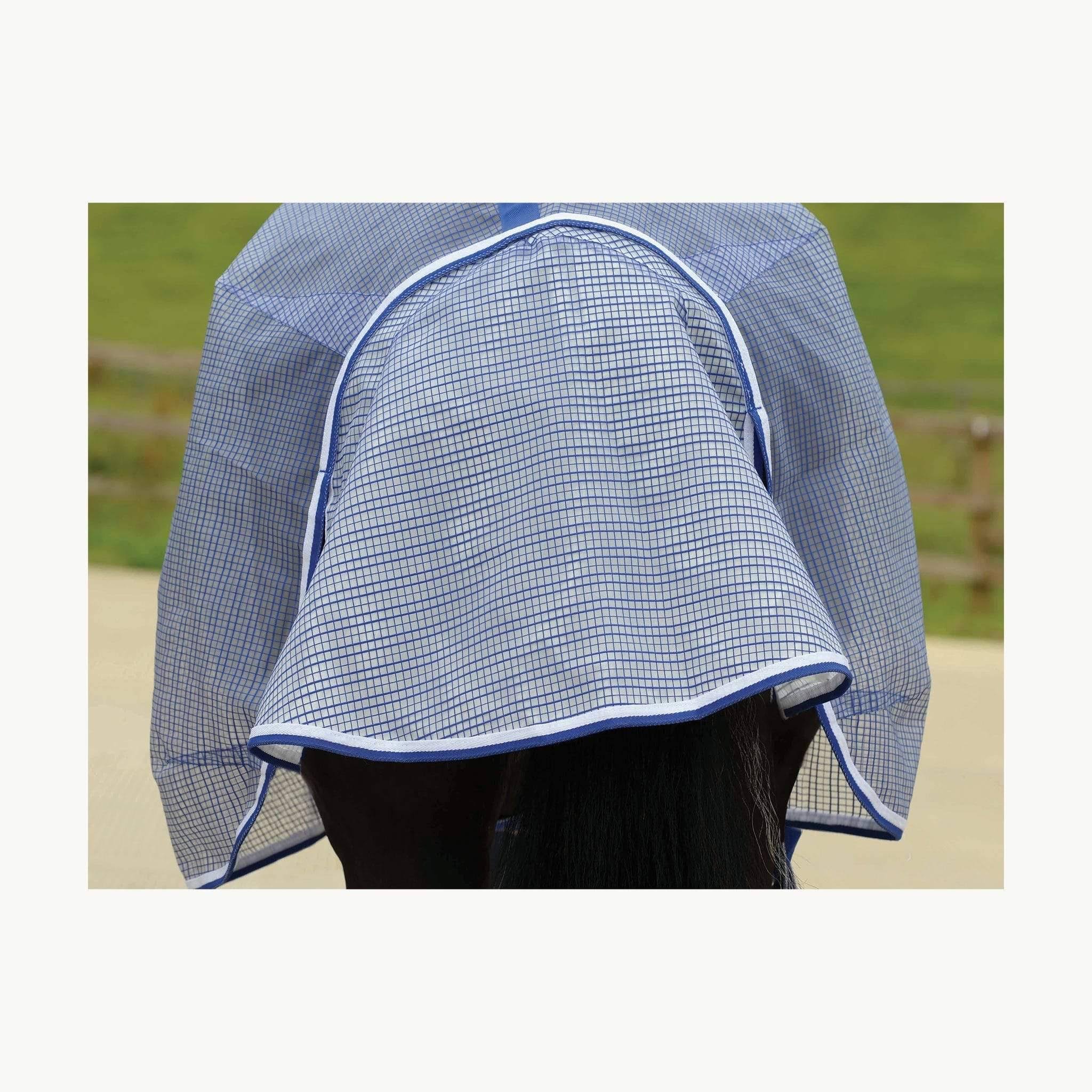 Weatherbeeta ComFiTec Ripshield Plus Detach-A-Neck Fly Sheet - White/Blue