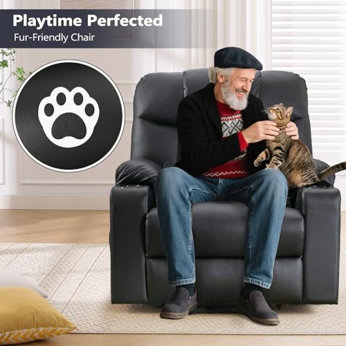 ANJ Large Power Lift Recliner Chair with Massage and Heat for Elderly Big People, Electric Wide Recliners, Heavy Duty and Safety Motion Fabric Reclining Mechanism with USB Ports, Side Pocket, Camel