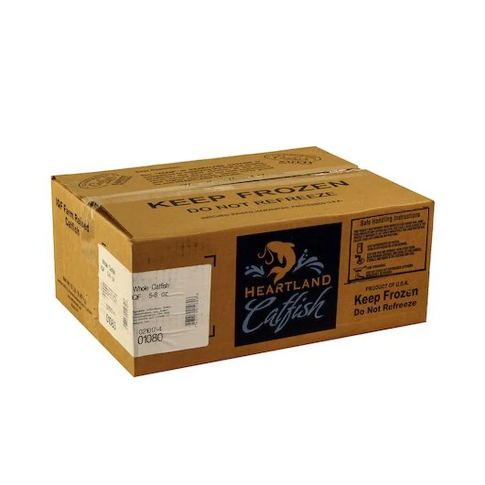 Heartland Whole Dressed 5 to 8 Ounce Catfish, 15 Pound - 1 each.