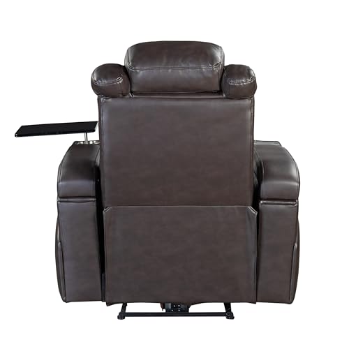 FANYE 360 Degree Swivel Upholstered Armchair,Modern Living Room Manual Reclining Glider Rocker Chair with 2 Pillow-Top Armrests for Home, 33.1", Grey