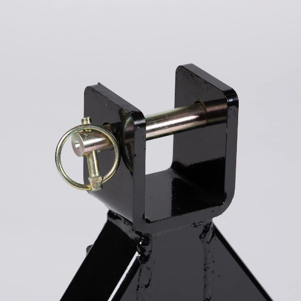 Titan Attachments Heavy Duty 3 Point 2 Receiver Trailer Hitch Category 1 Tractor Tow Drawbar Pull