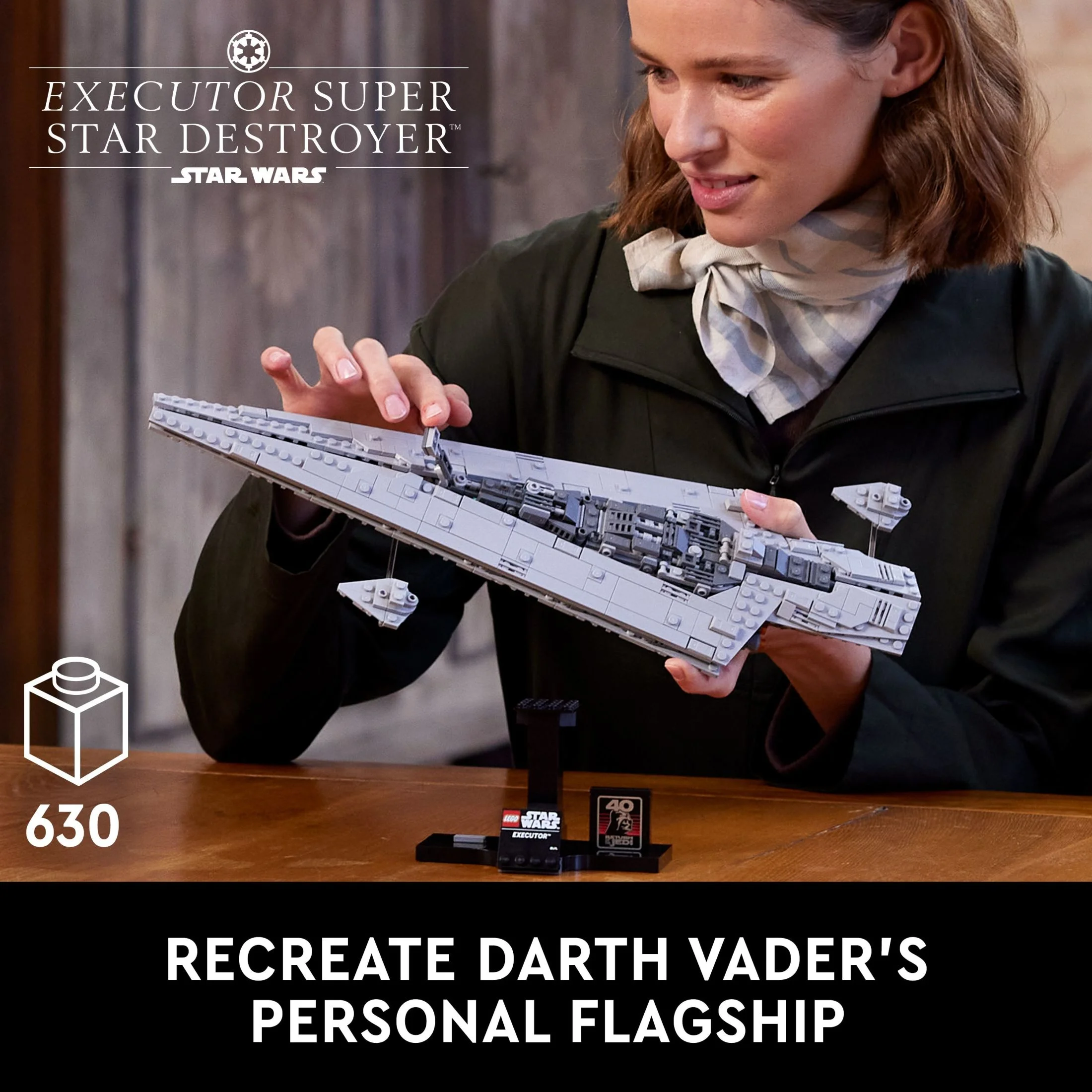 LEGO Star Wars Executor Super Star Destroyer Darth Vader Imperial Starship, Return of the Jedi 40th Anniversary Collectible for Adults and Teens, Great Birthday Gift for Star Wars Fans, 75356