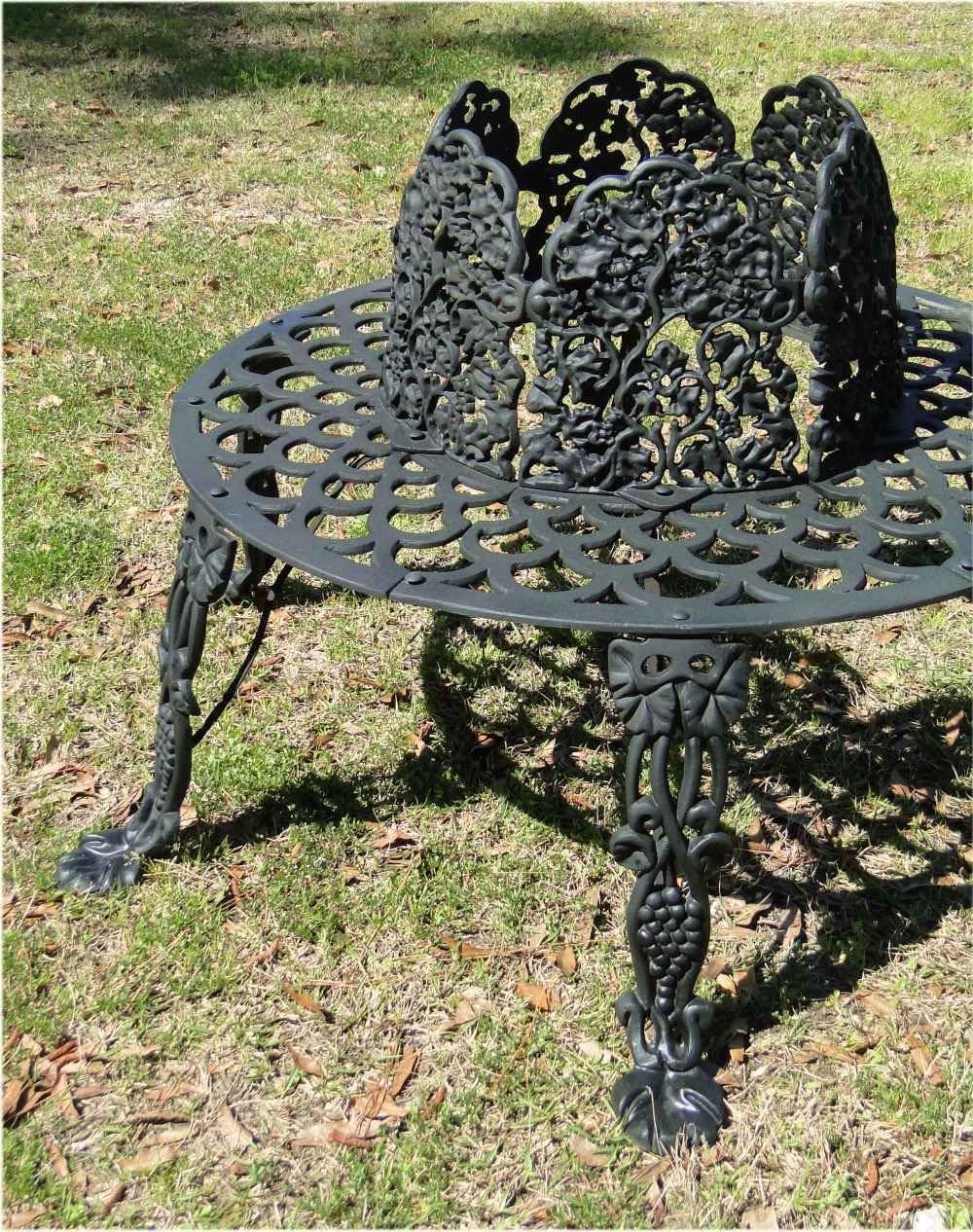 The King's Bay Victorian Tree Surround Vintage Replica Garden Furniture Old Style Outdoor Bench