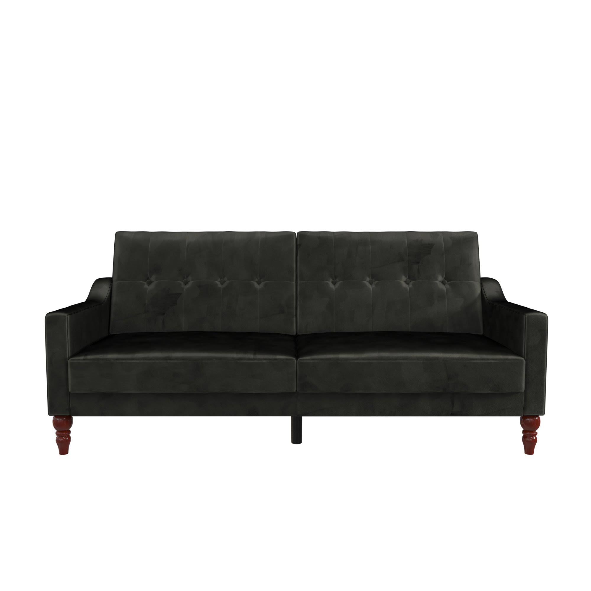 Novogratz Beatrice Coil Futon Convertible Sofa Bed u0026 Couch - Mustard