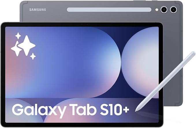 Samsung Galaxy Tab S10+ AI Tablet, Android Tablet, 12GB RAM, 512GB Storage, AMOLED Display, Anti-Reflection, S Pen Included, Moonstone Blue