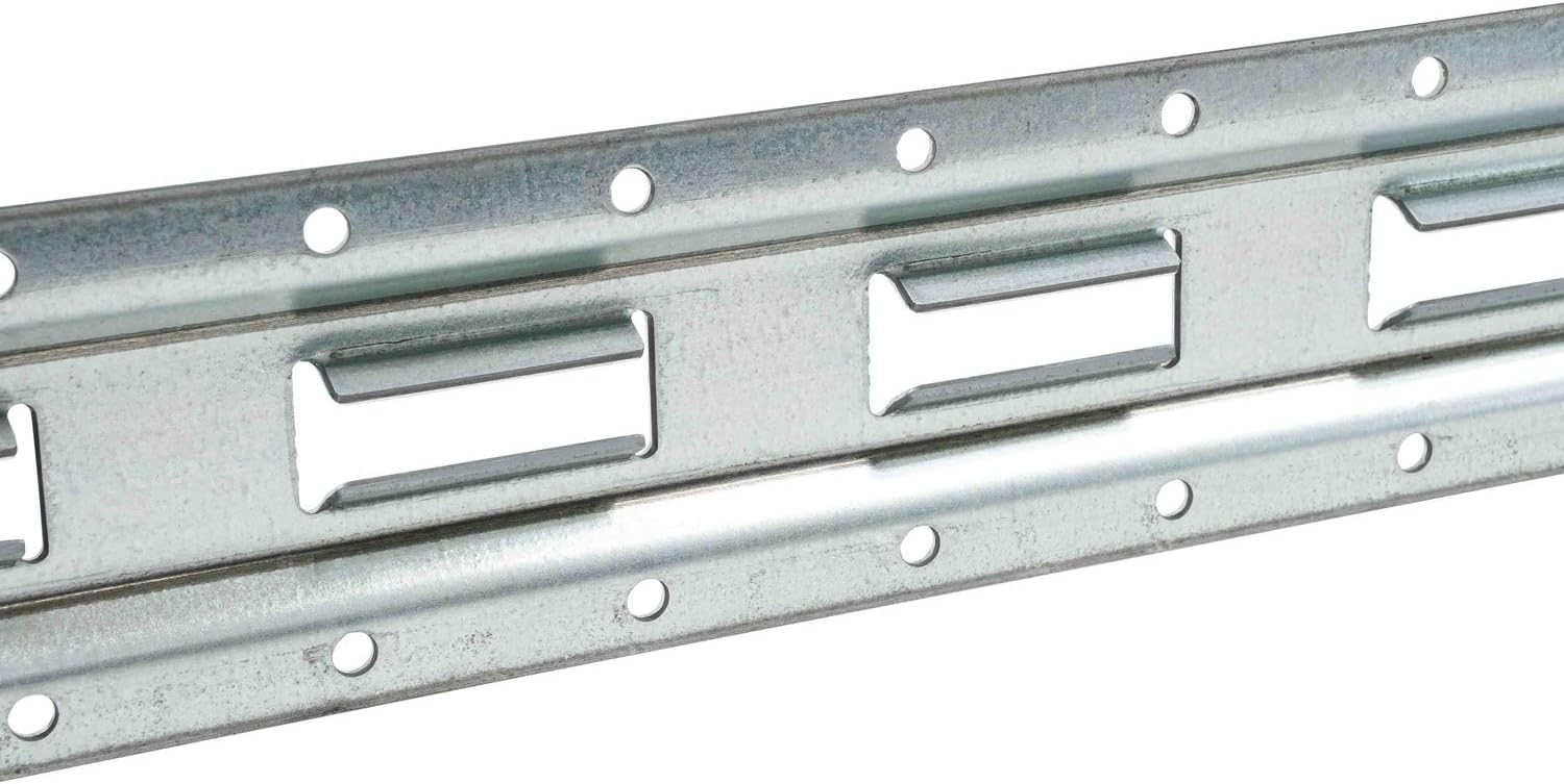 Mytee Products (4 Pack 5' Vertical E-Track Tie-Down Rail - Made in USA | High Strength Galvanized Steel, Bolt-On Tie Down Rail for Cargo on Pickups, Trucks, Trailers, Vans