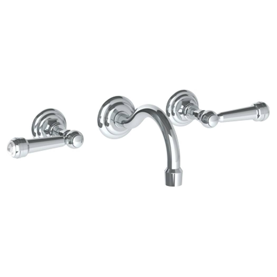 Watermark Paris 206-2.2S-V-ORB Wall Mounted 3 Hole Lavatory Set with 6 1/2x22 CtC Spout - Oil Rubbed Bronze