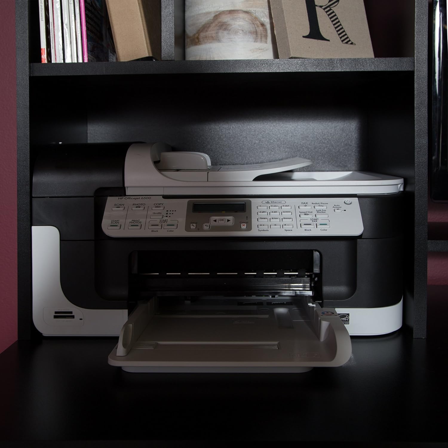 South Shore Narrow Home Office Computer Desk with Hutch, Pure Black