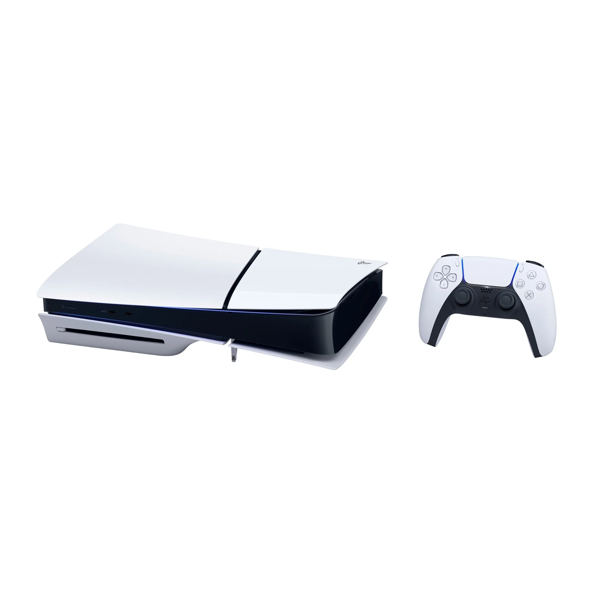 PlayStation 5 Slim Upgraded 3TB PCIe Gen 4 NVNe SSD Gaming Console Disc Drive Version AMD Ryzen Zen 8 Core CPU with Wireless Controller - Original White - PS5 Disc Slim