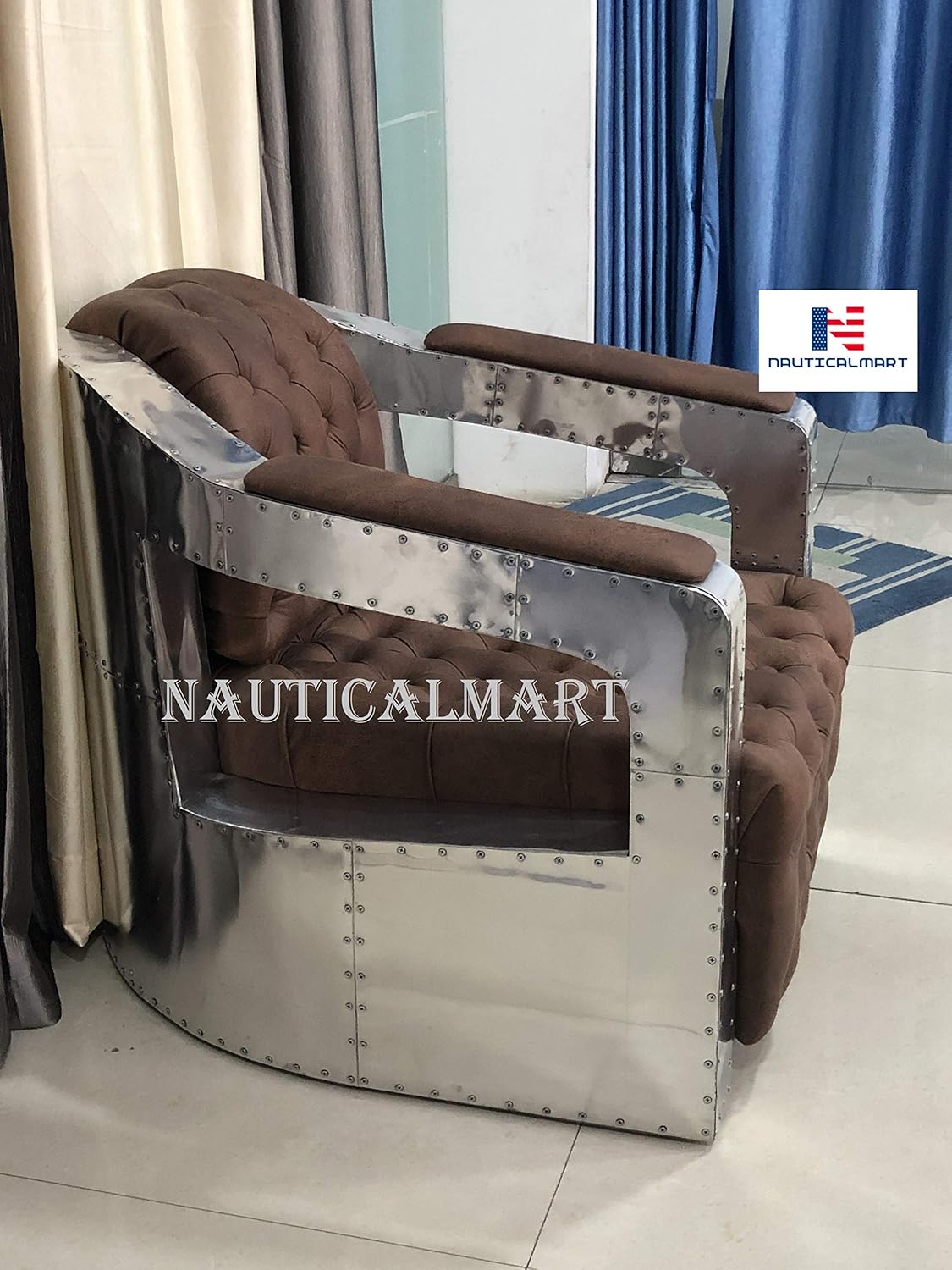 Aluminum Aviator Chair Vintage Industrial Office & Home Furniture