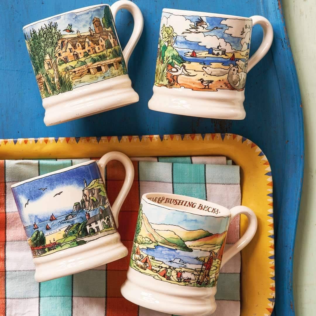 Emma Bridgewater Landscape of Dreams Norfolk Coast Half Pint Mug