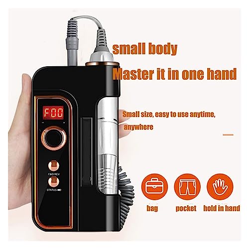 Nail Drill, 35000 RPM Electric Nail Drill Machine, Portable Pedicure Nail Polisher, Grinding Device Nail Tool Professional Nail Tools (Bianco A)