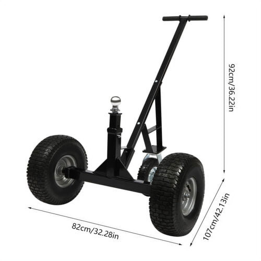 Adjustable Trailer Dolly Trailer Mover Dolly 800 lb Manual Dolly w/ 3 Casters US