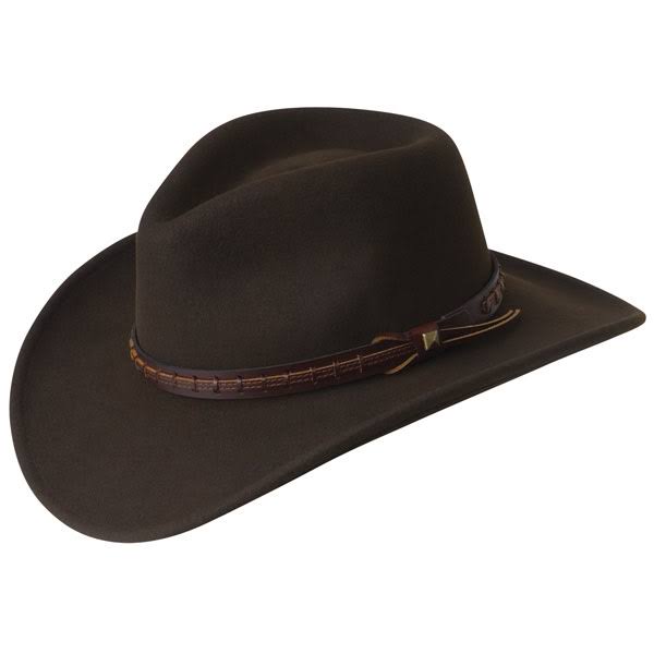 Men&s Bailey Firehole Wool LiteFelt Western Hat: Size: Small Black