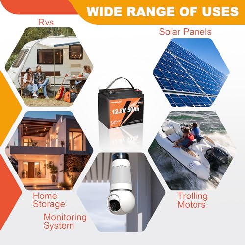 12V 300Ah LiFePO4 Lithium Battery, Built-in 200A BMS with 6000+ Deep Cycles Rechargeable 3840Wh Lithium Battery for RV Solar Marine Solar Panel Camping