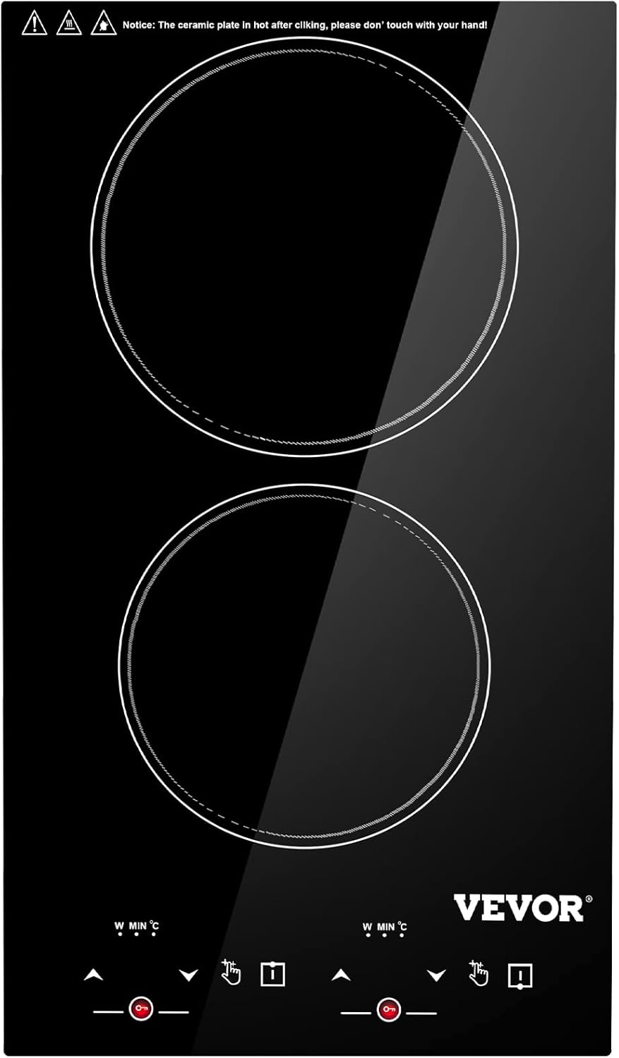 VEVOR Built-in Induction Electric Stove Top 5 Burners,35 Inch Electric Cooktop,9 Power Levels & Sensor Touch Control,Easy to Clean Ceramic Glass Surface,Child Safety Lock,240V